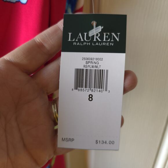 Ralph Lauren Floral Print Sheath Dress Size 8 New With Tags Career Office - Picture 11 of 12